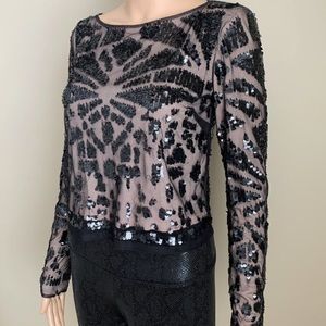 Search for sanity black sequin blouse